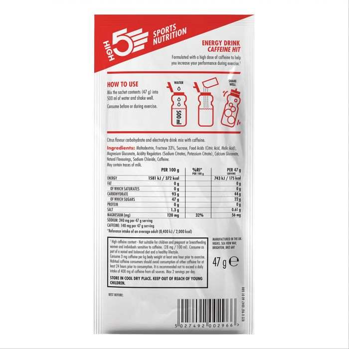High5 2:1 Energy Drink Caffeine HIT Citrus (koffeines)