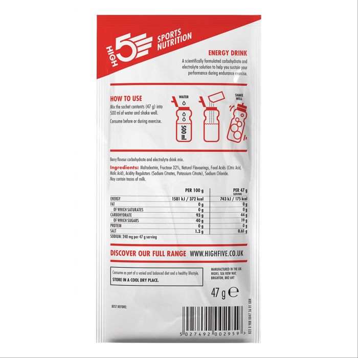 High5 2:1 Energy Drink Ny�rigy�m�lcs (12x47g)	