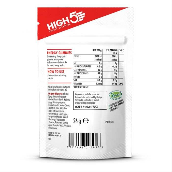 High5 Energy Gummies M�lna 26g (6db/csomag)	