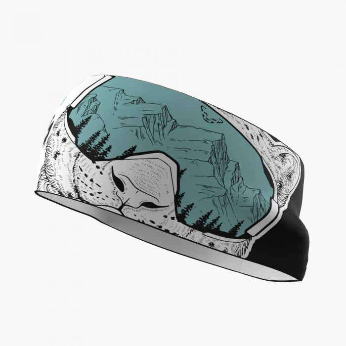 Dynaift Snow Leopard Headband Unisex fejpánt