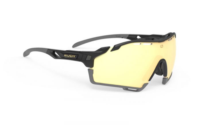 RUDY PROJECT CUTLINE BLACK-BLACK GREY BUMPERS/MULTILASER GOLD szem�veg
