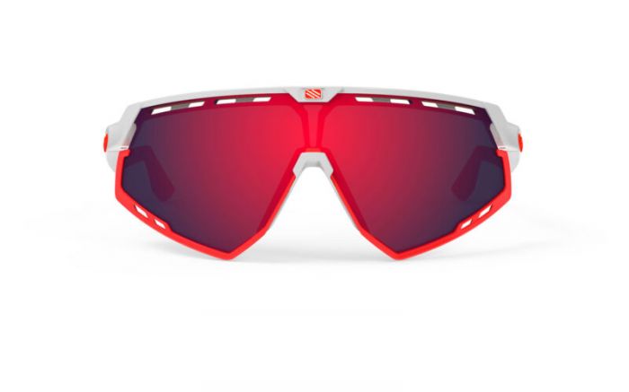 RUDY PROJECT DEFENDER WHITE-RED BUMPERS/MULTILASER RED szem�veg