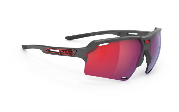 RUDY PROJECT DELTABEAT CHARCOAL/MULTILASER RED szem�veg
