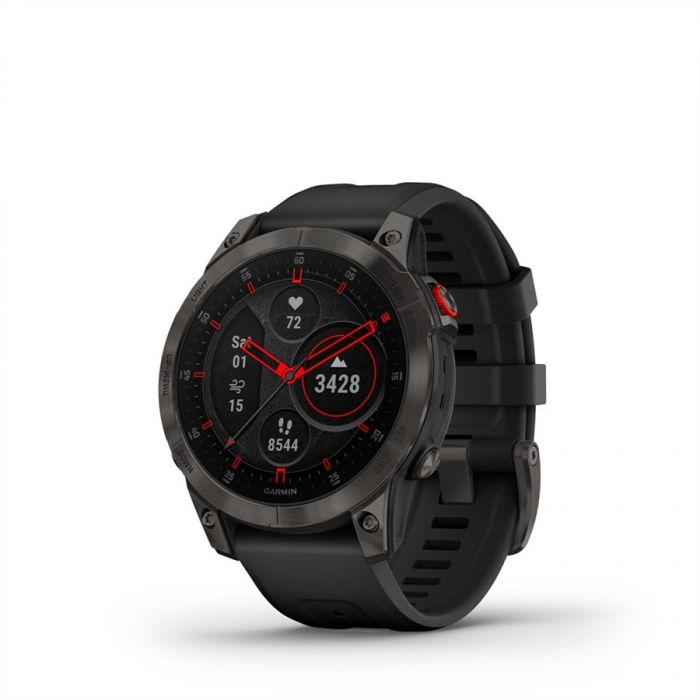 Garmin EPIX (GEN2) FEKETE SZ�RKE DLC TIT�NIUM, SZILIKON SZ�JJAL