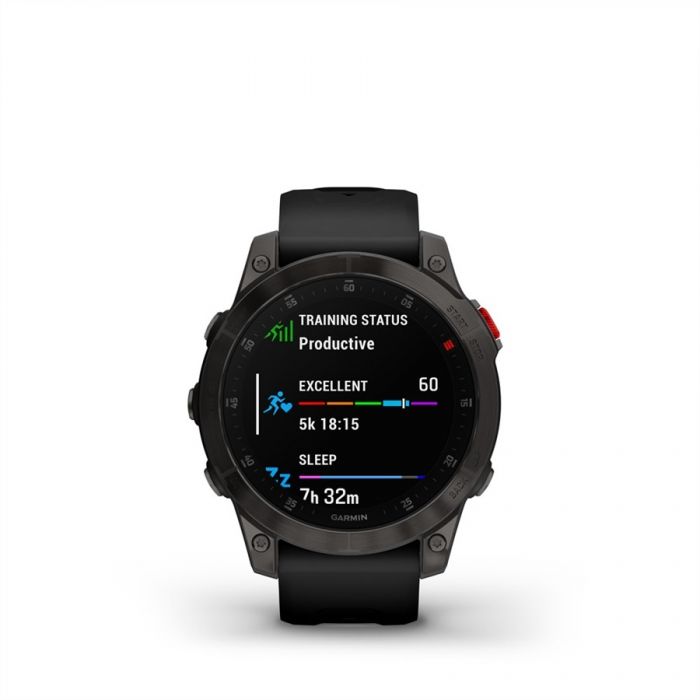 Garmin EPIX (GEN2) FEKETE SZ�RKE DLC TIT�NIUM, SZILIKON SZ�JJAL