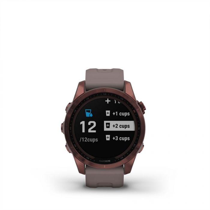 Garmin FENIX 7S SAPPHIRE BRONZ TIT�NIUM PALASZ�RKE SZILIKON SZ�JJAL (SOLAR)	