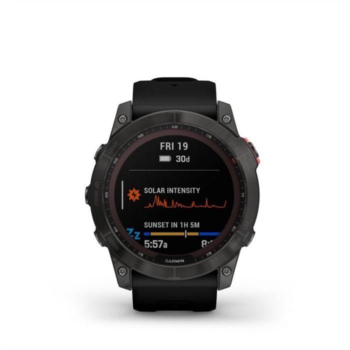 Garmin FENIX 7X SOLAR FEKETE, FEKETE SZILIKON SZ�JJAL	