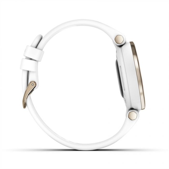 Garmin LILY SPORT KR�M-ARANY, FEH�R TOK �S SZILIKON SZ�J