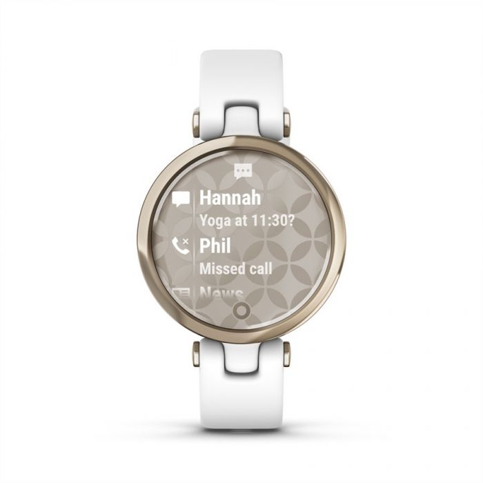 Garmin LILY SPORT KR�M-ARANY, FEH�R TOK �S SZILIKON SZ�J