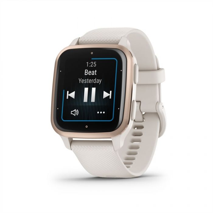 Garmin VENU SQ 2 MUSIC TÖRTFEHÉR, VILÁGOSARANY KERETTEL