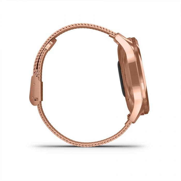 Garmin V�VOMOVE LUXE ROSE GOLD-FEKETE MIL�N�I T�PUS� F�M 18K ROSE GOLD SZ�JJAL