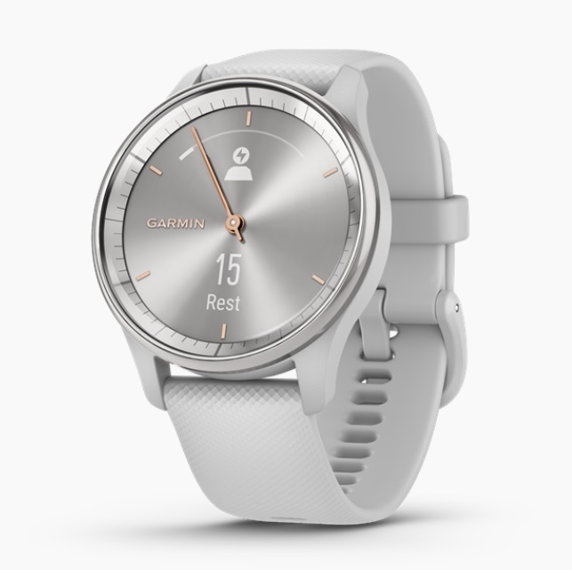 Garmin VÍVOMOVE TREND EZÜST SZÜRKE SZILIKON SZÍJJAL