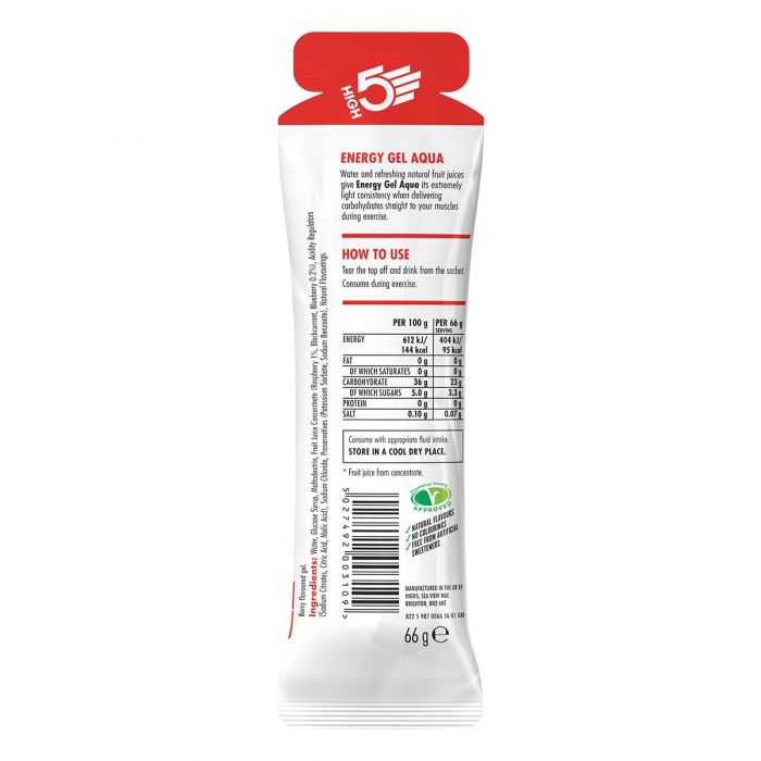 High5 Energy Gel Aqua Caffeine M�lna 66g